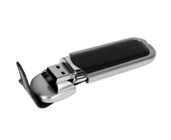 USB 2.0- флешка на 16 Гб с массивным классическим корпусом, 16Gb, 6212.16.07, Цвет: черный,серебристый, Размер: 16Gb, изображение 2
