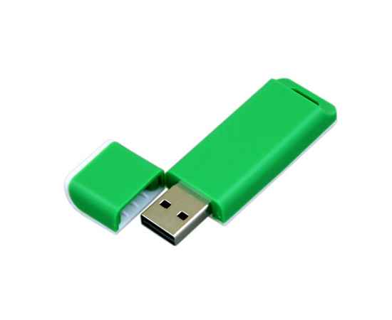 USB 2.0- флешка на 16 Гб с оригинальным двухцветным корпусом, 16Gb, 6013.16.03, Цвет: зеленый,белый, Размер: 16Gb, изображение 2