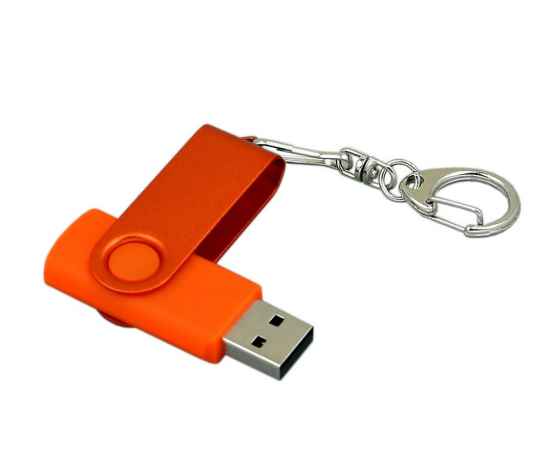 USB 2.0- флешка промо на 32 Гб с поворотным механизмом и однотонным металлическим клипом, 32Gb, 6031.32.08, Цвет: оранжевый, Размер: 32Gb, изображение 3