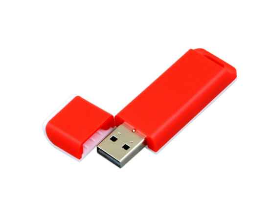 USB 2.0- флешка на 16 Гб с оригинальным двухцветным корпусом, 16Gb, 6013.16.01, Цвет: красный,белый, Размер: 16Gb, изображение 2