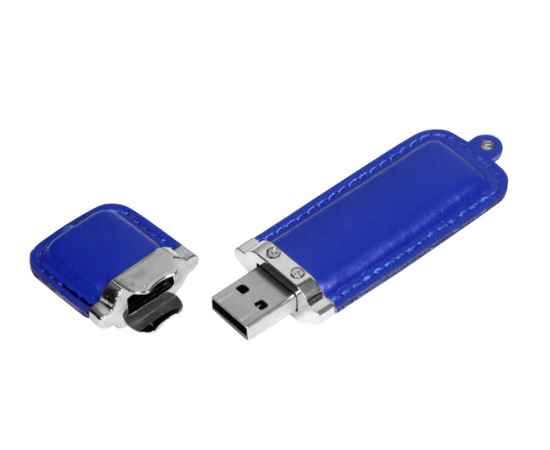 USB 2.0- флешка на 16 Гб классической прямоугольной формы, 16Gb, 6215.16.02, Цвет: синий,серебристый, Размер: 16Gb, изображение 2