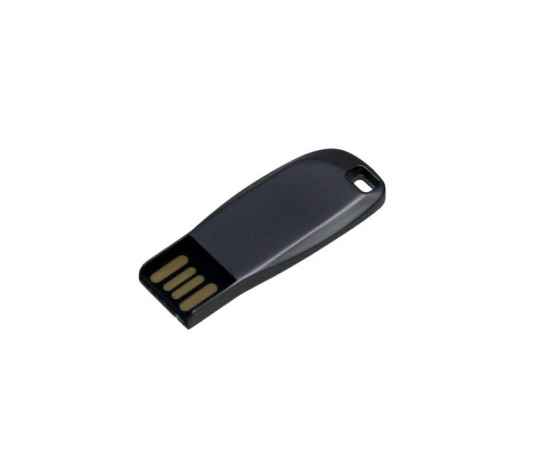 USB 2.0- флешка на 16 Гб компактная с мини чипом и овальным отверстием, 16Gb, 6010.16.00, Цвет: антрацит, Размер: 16Gb, изображение 2