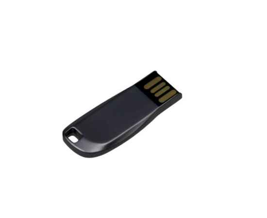 USB 2.0- флешка на 16 Гб компактная с мини чипом и овальным отверстием, 16Gb, 6010.16.00, Цвет: антрацит, Размер: 16Gb, изображение 3