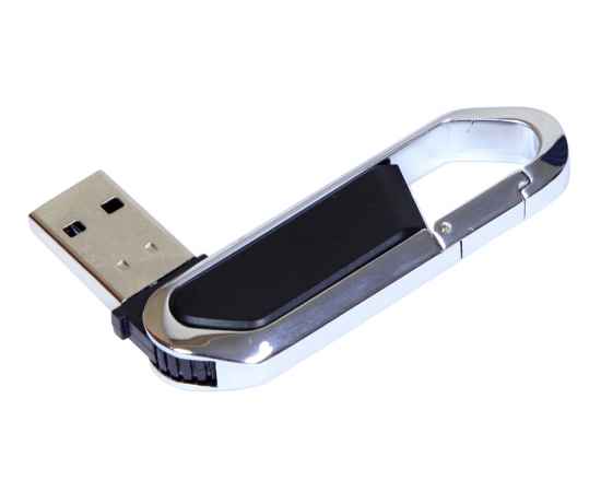 USB 2.0- флешка на 16 Гб в виде карабина, 16Gb, 6060.16.07, Цвет: черный,серебристый, Размер: 16Gb, изображение 2