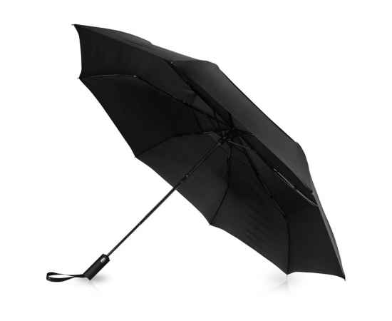 Зонт складной Canopy с большим двойным куполом (d126 см), 908207, Цвет: черный, изображение 2