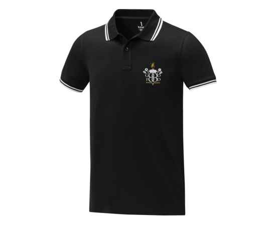 Рубашка поло Amarago мужская, XS, 3810890XS, Цвет: черный, Размер: XS, изображение 4