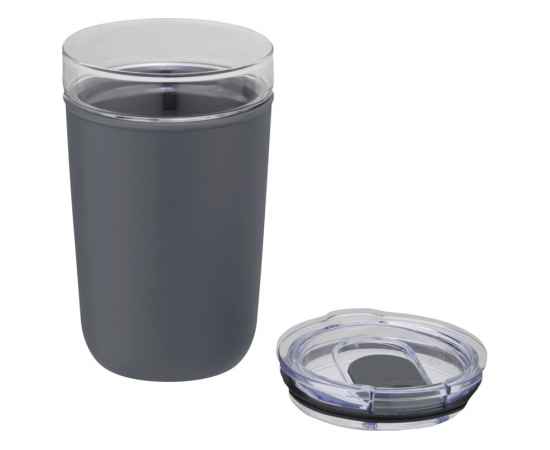 Стеклянная кружка Bello с внешней стенкой из переработанного пластика, 10067582, Цвет: серый, Объем: 420, изображение 3