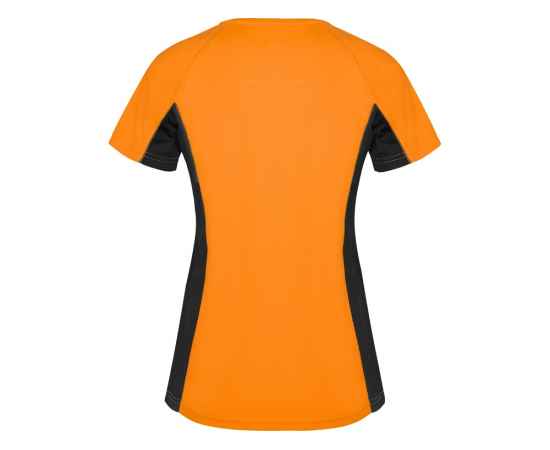 Спортивная футболка Shanghai женская, S, 6648CA22302S, Цвет: черный,неоновый оранжевый, Размер: S, изображение 2