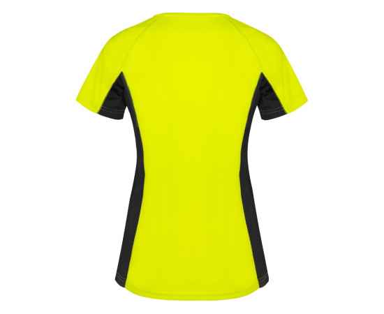 Спортивная футболка Shanghai женская, S, 6648CA22102S, Цвет: черный,неоновый желтый, Размер: S, изображение 2