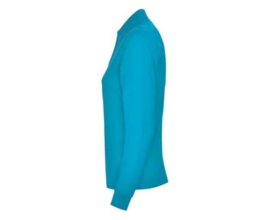 Рубашка поло Estrella женская с длинным рукавом, S, 6636PO12S, Цвет: бирюзовый, Размер: S, изображение 3