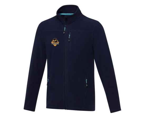 Куртка флисовая Amber мужская из переработанных материалов, XS, 3752955XS, Цвет: темно-синий, Размер: XS, изображение 4
