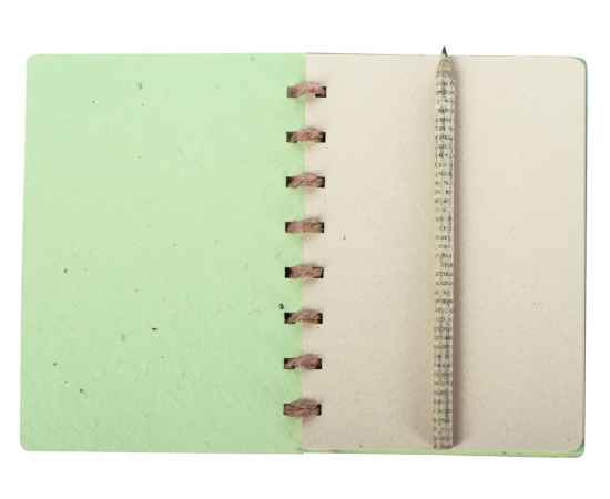 Блокнот А6 с бумажным карандашом и семенами цветов микс, 220203, Цвет: зеленое яблоко, изображение 5
