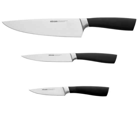 Набор из 3 кухонных ножей в универсальном блоке UNA, 247920, изображение 10