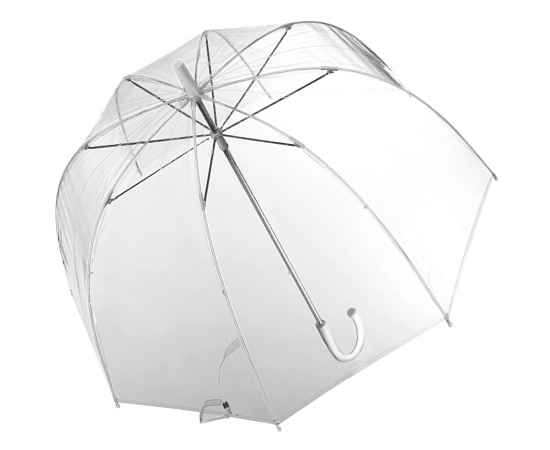 Прозрачный зонт-трость Clear, Цвет: прозрачный, Размер: Длина 80 см, изображение 3