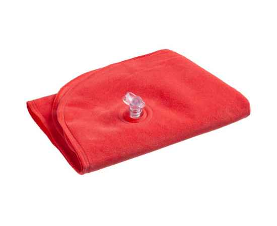 Надувная подушка под шею в чехле Sleep, красная, Цвет: красный, Размер: подушка: 44х28 с, изображение 2