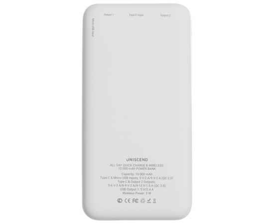 Aккумулятор Quick Charge Wireless 10000 мАч, белый, Цвет: белый, Размер: 7, изображение 4