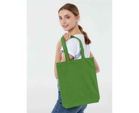 Холщовая сумка Avoska, ярко-зеленая, Цвет: зеленый, Размер: 35х38х5 см, изображение 4