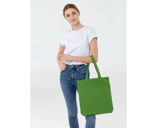 Холщовая сумка Avoska, ярко-зеленая, Цвет: зеленый, Размер: 35х38х5 см, изображение 5