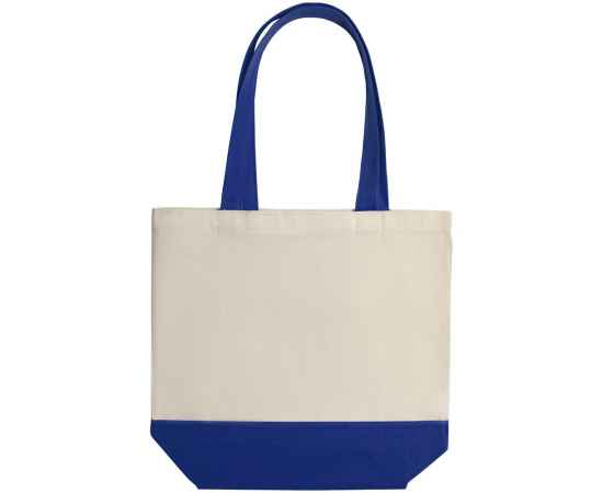 Холщовая сумка Shopaholic, ярко-синяя, Цвет: синий, неокрашенный, Размер: 43,5х40,5х14 см, ручки: 69х3 см, изображение 3