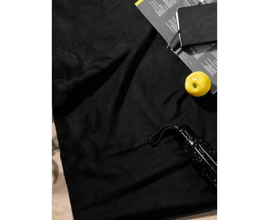Флисовый плед Warm&Peace, черный, Цвет: черный, Размер: 100х140 см, изображение 4