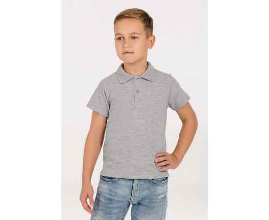 Рубашка поло детская Virma Kids, серый меланж G_11575.111, Цвет: серый меланж, Размер: 6 лет (106-116 см), изображение 4