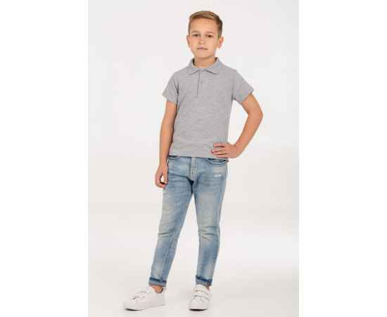 Рубашка поло детская Virma Kids, серый меланж G_11575.111, Цвет: серый меланж, Размер: 6 лет (106-116 см), изображение 5