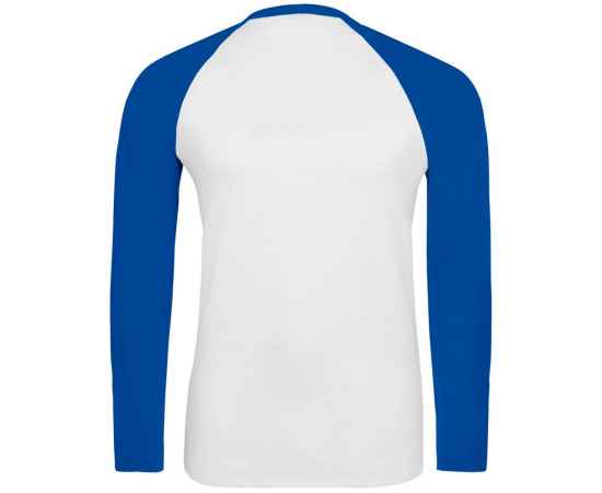 Футболка с длинным рукавом «Дно дна», белая с ярко-синим, размер S, Цвет: синий, Размер: S, изображение 3