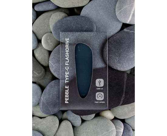 Флешка Pebble Type-C, USB 3.0, серо-синяя, 16 Гб, Цвет: синий, серый, изображение 8