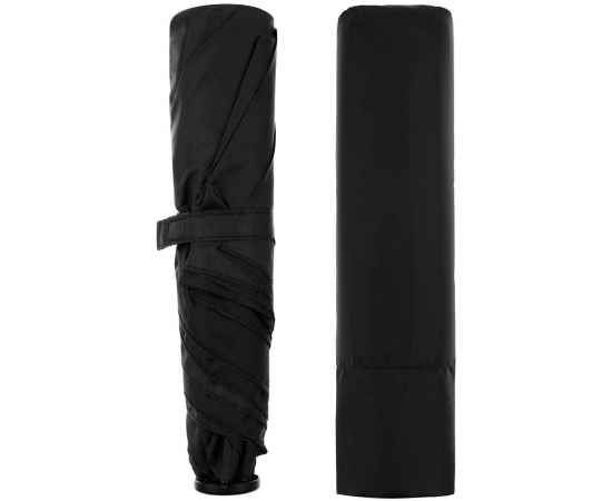 Зонт складной Zero 99, черный, Цвет: черный, Размер: длина 49 см, изображение 3