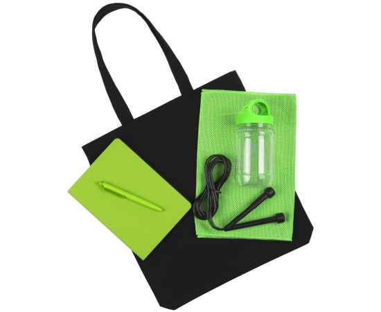 Набор Workout, зеленый, Цвет: зеленый, Размер: скакалка: 300 с, изображение 2