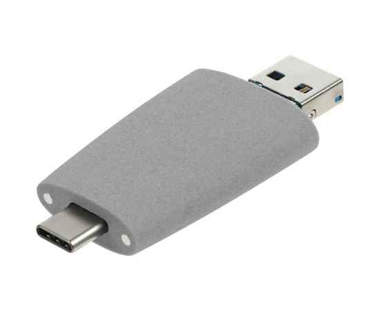 Флешка Pebble Universal, USB 3.0, серая, 64 Гб, Цвет: серый, изображение 6