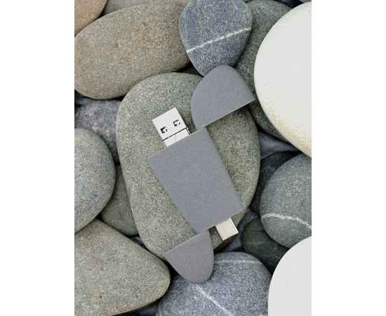 Флешка Pebble Universal, USB 3.0, серая, 64 Гб, Цвет: серый, изображение 11