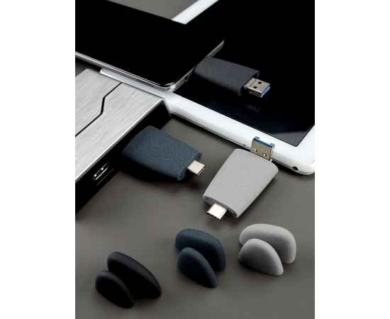 Флешка Pebble Universal, USB 3.0, серая, 64 Гб, Цвет: серый, изображение 13