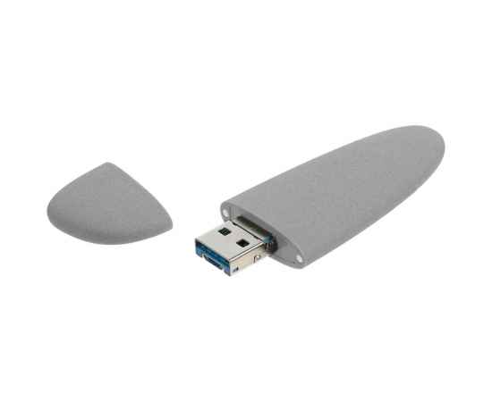 Флешка Pebble Universal, USB 3.0, серая, 64 Гб, Цвет: серый, изображение 4
