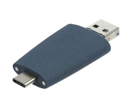 Флешка Pebble Universal, USB 3.0, серо-синяя, 32 Гб, Цвет: синий, серый, изображение 6