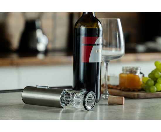 Электрический штопор с ножом для фольги Wine Diesel, серебристый, Цвет: серебристый, Размер: штопор: 4, изображение 8