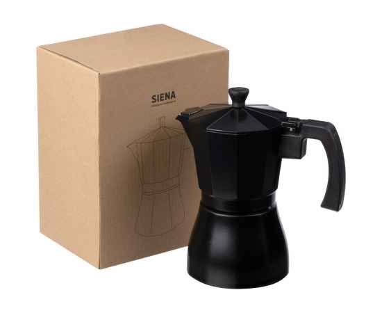 Гейзерная кофеварка Siena, черная, Цвет: черный, Объем: 200, Размер: высота 19 см, изображение 4