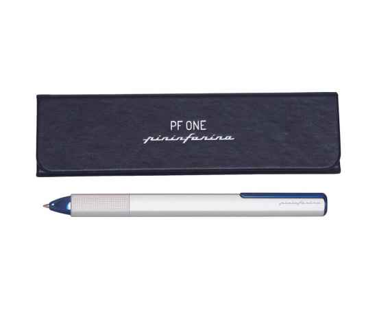 Ручка шариковая PF One, серебристая с синим, Цвет: синий, серебристый, Размер: длина 14 см, изображение 4