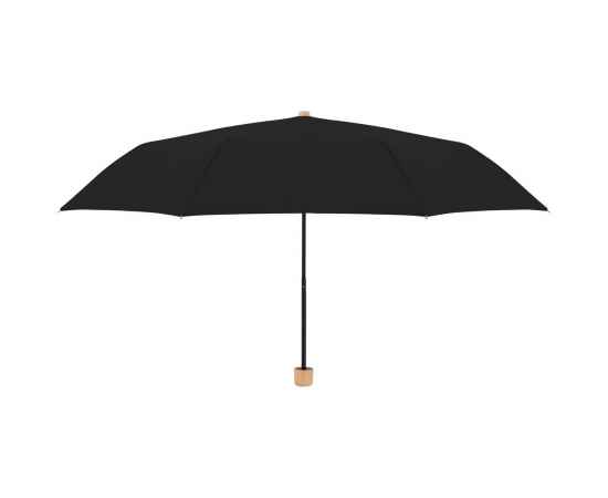 Зонт складной Nature Mini, черный, Цвет: черный, изображение 2