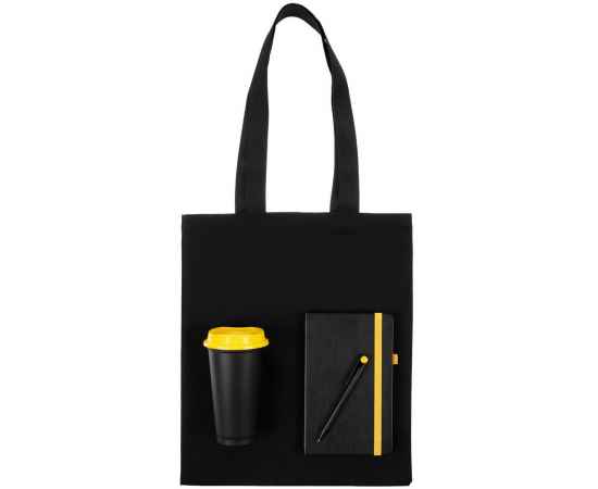 Набор Velours Bag, черный с желтым, Цвет: черный, желтый, изображение 2