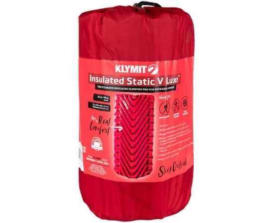 Надувной коврик Insulated Static V Luxe, красный, Цвет: красный, изображение 4
