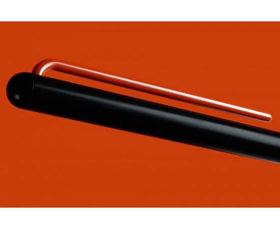 Шариковая ручка GrafeeX в чехле, черная с оранжевым, Цвет: черный, оранжевый, изображение 2