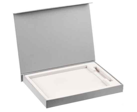 Коробка Roomy с ложементом под ежедневник ф.А4 и ручку, серая, Цвет: серый, изображение 2