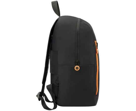 Складной рюкзак Compact Neon, черный с оранжевым, Цвет: черный, оранжевый, Объем: 23, изображение 3