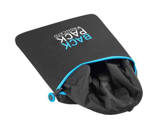 Складной рюкзак Compact Neon, черный с голубым, Цвет: черный, голубой, Объем: 23, изображение 5