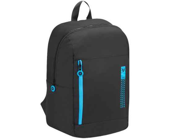 Складной рюкзак Compact Neon, черный с голубым, Цвет: черный, голубой, Объем: 23