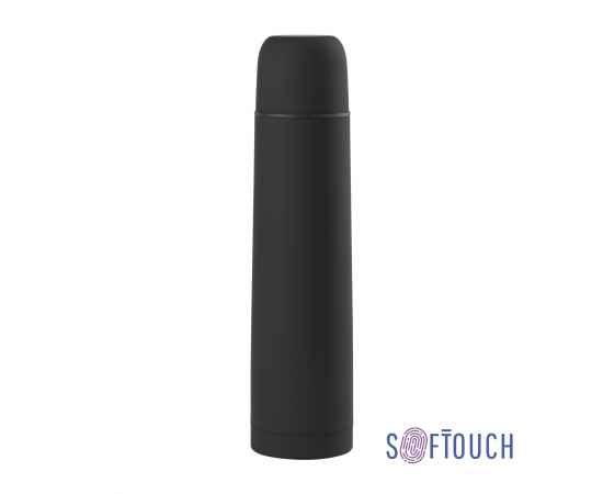 Термос 'Родос' 1000 мл, покрытие soft touch, черный, Цвет: черный