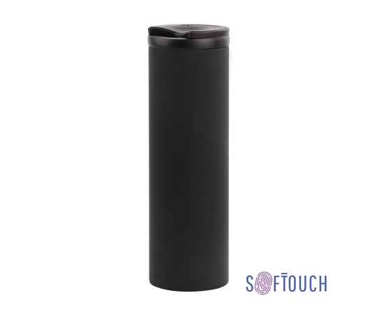 Термостакан 'Брайтон' 500 мл, покрытие soft touch, черный, Цвет: черный