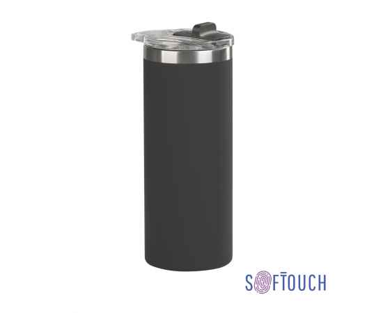 Термостакан 'Хилтон' 480 мл, покрытие soft touch, черный, Цвет: черный