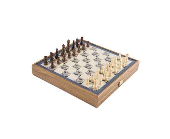 Набор игр (шахматы, нарды, лудо, змейка), коричневый, Цвет: коричневый